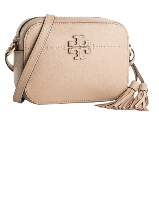 Tory Burch Handbags - Tory Burch McGraw Camera Bag in Nude Pebbled Leather Crossbody Bag